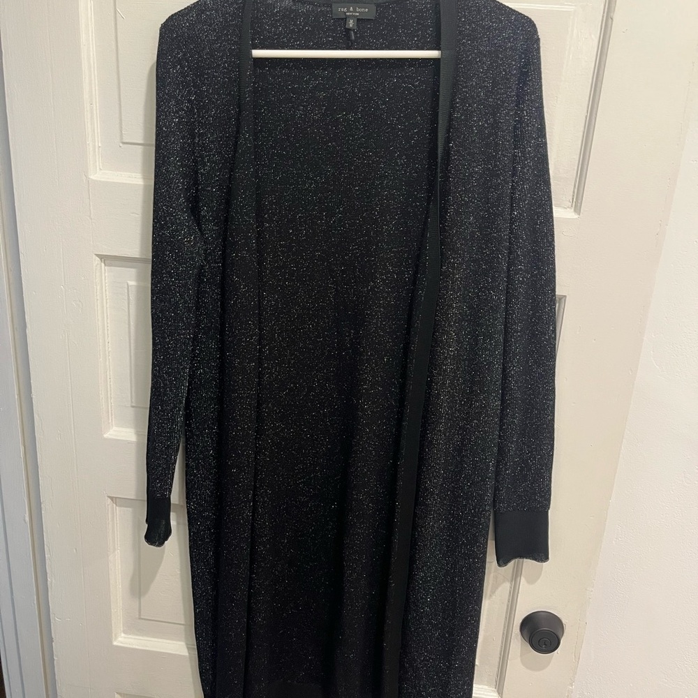 rag & bone Black Sparkle Cardigan